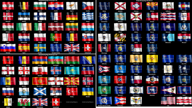 Simple Waving Flags